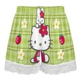 thumbnail image 4 of Hello Kitty Womens Lace Boxer Pajamas Shorts Soft Elastic Waist Lounge Shorts Printed PJ Bottoms, 4 of 7