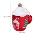 Yuanmiaoke 4pcs Christmas Mini Mug Pendant Christmas Tree Hanging Cup