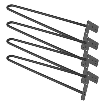 Iron Kitchen Table Fugacal Metal Table Legs, Iron Table Legs,4Pcs Black Iron Table Desk Legs Home Accessories for DIY Handcrafts Furniture ()