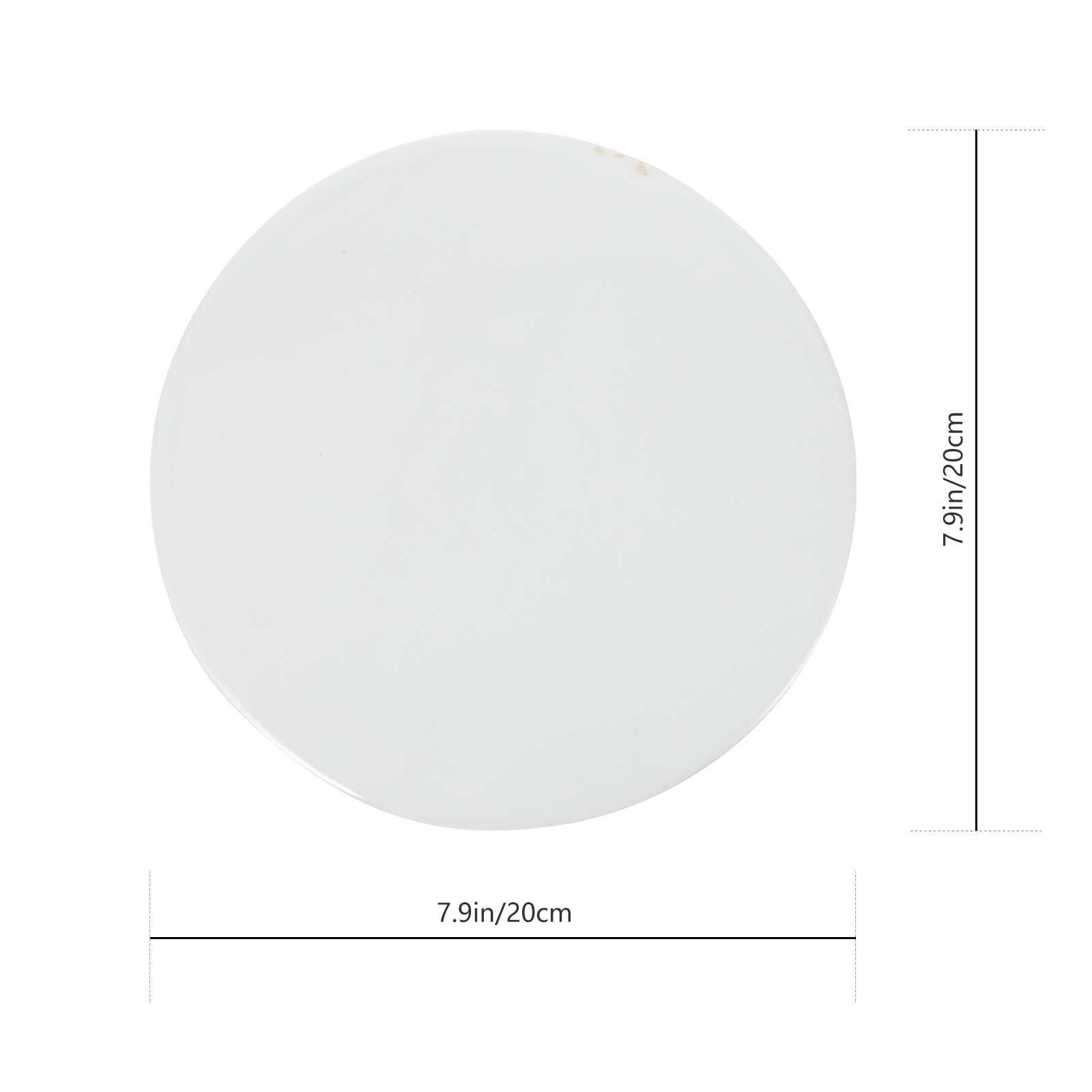 Ceramic Round Tiles Unfinished Plate Coasters Painting Porcelain Plates Blanks Dinner Blank Watercolor - image 2 of 8