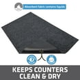 thumbnail image 6 of Drymate XL Dish Drying Mat, Oversized (19”x24”), Low-Profile, Super Absorbent, Quick Dry Fabric, Waterproof & Slip-Resistant, for Kitchen Counter, Trimmable, Easy to Clean (USA Made)(White), 6 of 9
