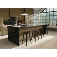 thumbnail image 5 of Open Box Maven Lane Luna Bar Stool in Rustic Black Wood Finish, 5 of 12