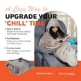 thumbnail image 2 of Mintra Home Wearable Blanket Hoodie, Soft, Warm & Cozy Snuggies for Women & Men, Hooded Blanket with Full Sleeves for Adults, One Size Fits All, 70in x 62in (Grey), 2 of 2
