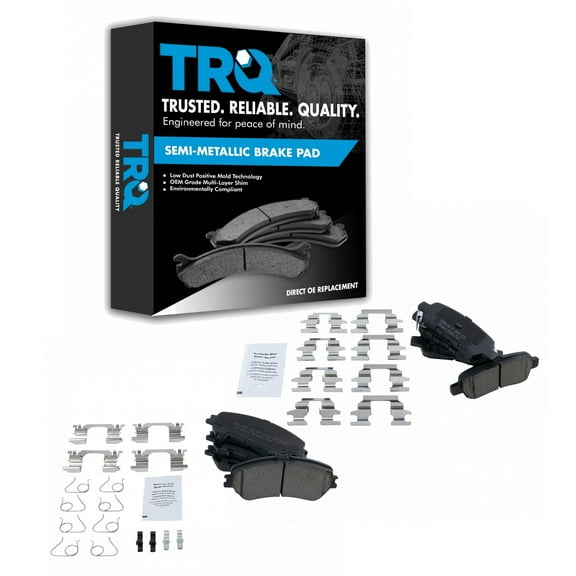 TRQ Front & Rear Ceramic Disc Brake Pad Kit for Nissan Rogue & Rogue Sport New BFA20086