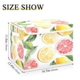 thumbnail image 5 of Yayeee Collapsible Cube Storage Bin with Lid Fabric Closet Decorative Basket with Handles, Grapefruit Slices, 5 of 7