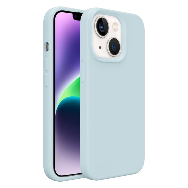 Funda para iPhone 13/14 EUMADOVE, silicona azul, resistente a golpes