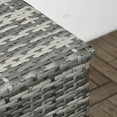thumbnail image 6 of Outsunny 113 Gallon Deck Box, Rattan Outdoor Storage Box, Waterproof Storage Container for Indoor, Patio Furniture Cushions, Garden Tools, Dark Gray, 6 of 9
