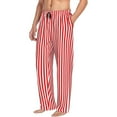 thumbnail image 6 of Rateoe Red And White Stripes Pattern Men’s Ultra-Soft Comfy Pajama Lounge Pants Sleepwear,Comfortable Lounge Wear,lightweight Pajamas, Casual Home Wear-XX-Large, 6 of 6