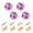 Purple Grape and Dots, variant on JIALIOU Kitchen Cabinet Knobs Round Zinc Drawer Pulls, Purple Grape and Dots, 4 Pack