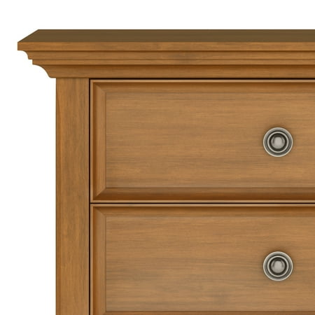 Simpli Home - Amherst Bedside Table - Light Golden Brown