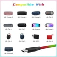 thumbnail image 2 of 6.6FT 2-in-1 USB-A/C to Type-C Charging Cable Compatible with JBL Charge 4, Charge 5, Charge 6, Flip 5, Flip 6, Flip 7, Pulse 4, Pulse 5, Clip 4, Clip 5, JRPOP Bluetooth Speakers, Charge Power Cord, 2 of 6