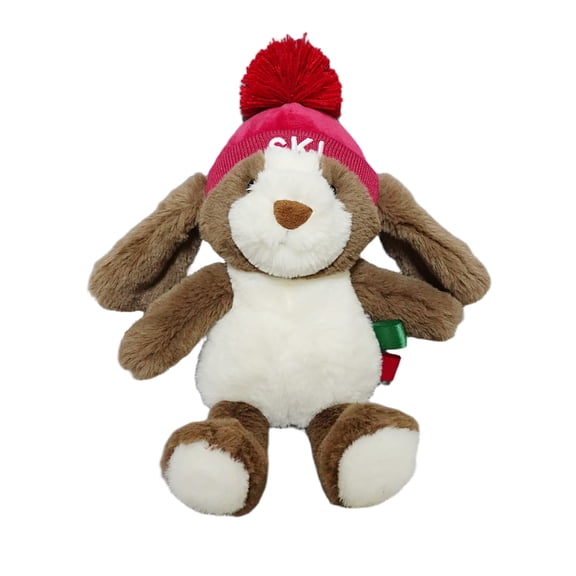 Spark.Create.Imagine Holiday Puppy Baby Plush, Brown and White
