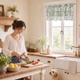thumbnail image 3 of NICETOWN Valance Curtain for Window, Ruffled Linen Peony Valance Shabby Chic Small Window Treatment for Bedroom, Farmhouse Light Filtering Rod Pocket Valance Curtains, Sage Green, 52"x18", 1 Panel, 3 of 10