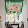 thumbnail image 3 of St Patricks Day Balloon Curtains 63 Inch Length for Living Room/Bedroom, Farmhouse Gnomes Shamrock Plaid Wood Grain Rod Pocket Privacy Door Curtains Decorative Tie Up Shade for Window 52"x63", 3 of 8