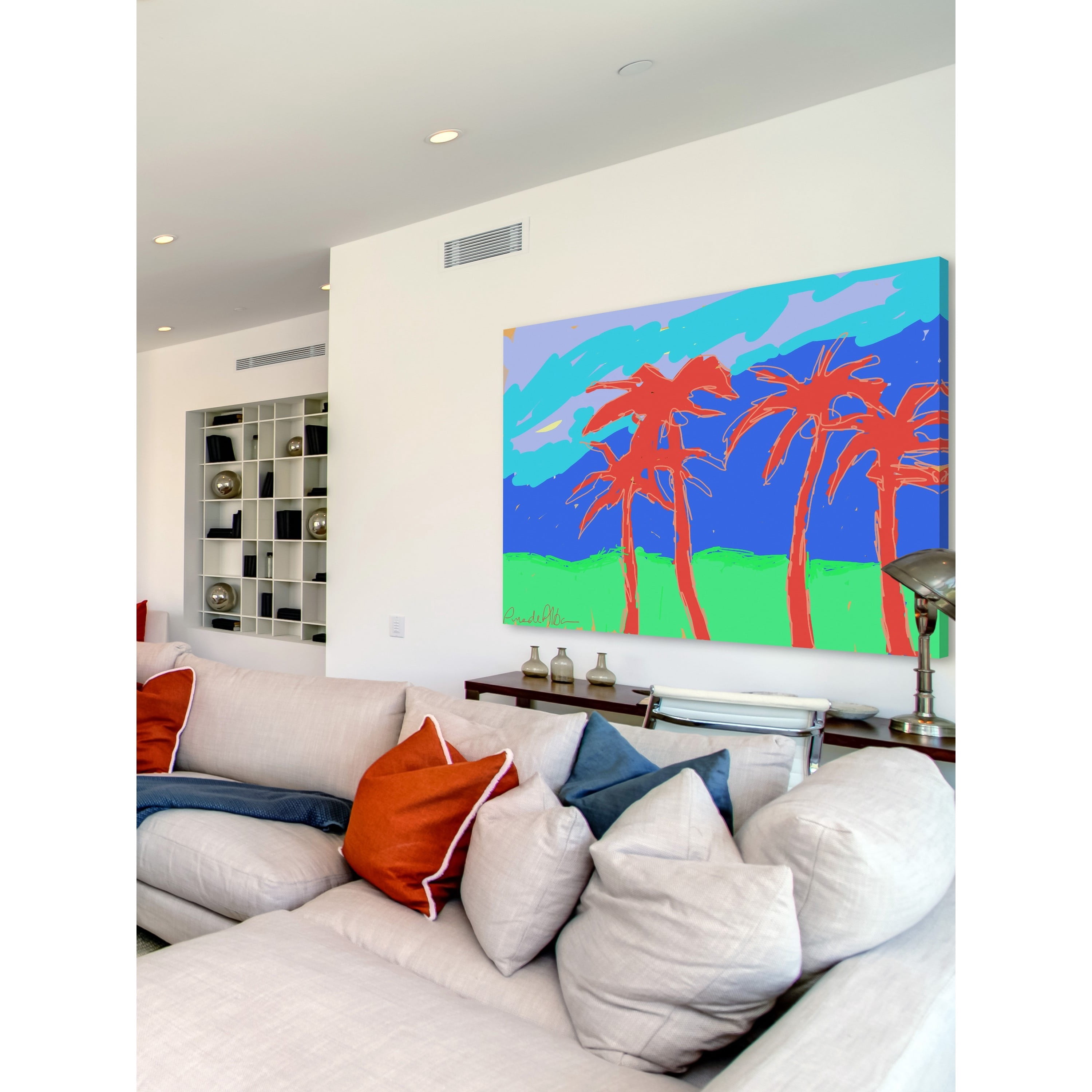 Marmont Hill "California Palms" by Arthur Pina Painting Print on Wrapped Canvas