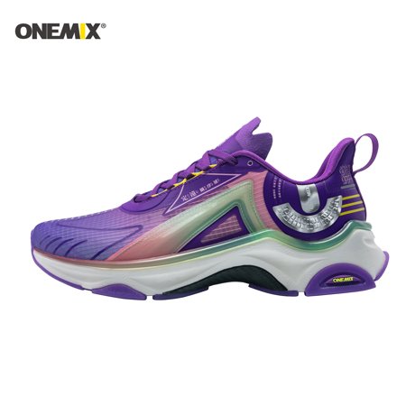 

ONEMIX Men s Running Shoes Breathable Cushioned Sneakers Non-slip Athletic Shoes Outdoor Shock-absorption Training Shoes