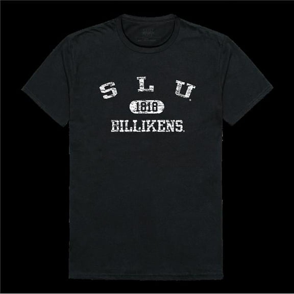 W Republic 574-428-BLK-01 Saint Louis University Billikens Distressed Arch College T-Shirt, Black - Small