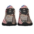 thumbnail image 5 of Faith Over Fear Jesus ChriStan Cross American flag Shoes Sneakers for Women Men Black Size 7.5, 5 of 7