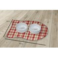 thumbnail image 2 of Simply Daisy Plaid Fish Shape Pet Feeding Mat for Cats, 2 of 3