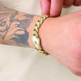 thumbnail image 2 of Nuragold 10k Real Yellow Gold Royal Monaco 11mm Miami Cuban Link Bracelet (7"-9") Italian Jewelry for Men & Women, 2 of 13