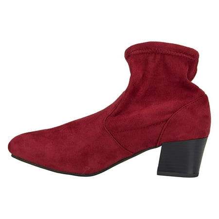 

Via Rosa Microsuede Mid-Calf Fashion Sock Style Ankle Boots for Women