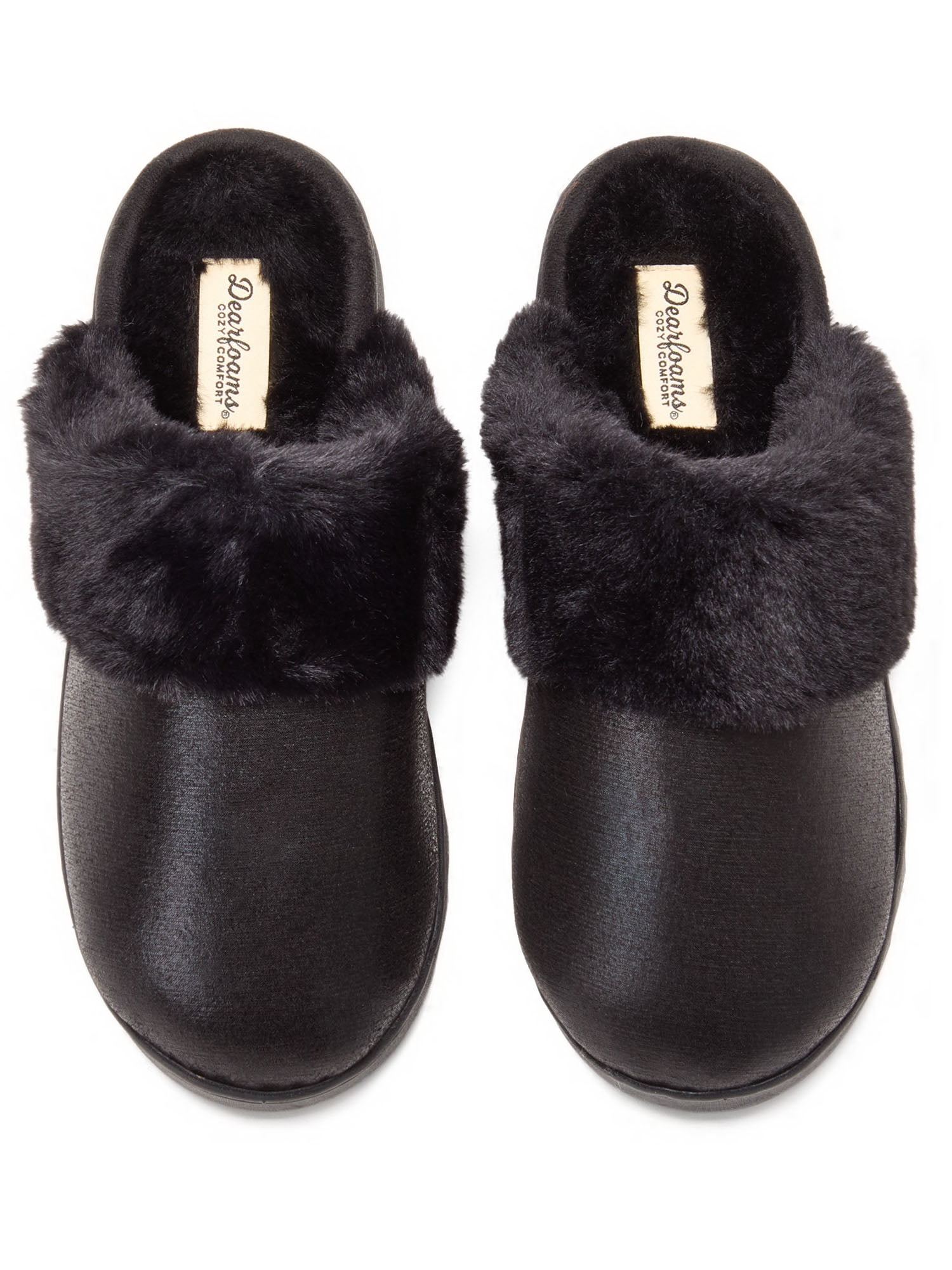 Dearfoams Cozy Comfort Women's Metallic Microsuede Scuff Slippers