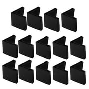 14Pcs Black Soft Angle Iron Foot Pad L Shaped Edge Leg Cover 25mmx25mm