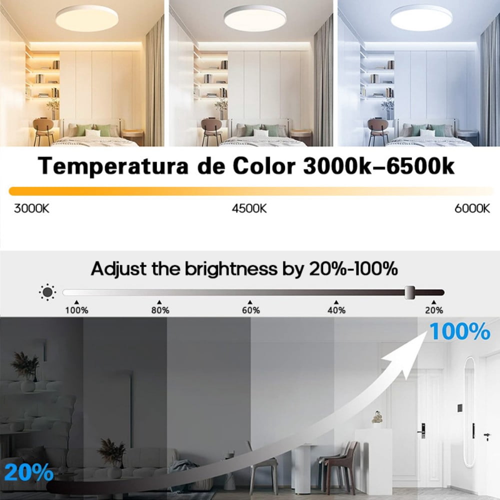 Goodea 12inch Smart Ceiling Light, 24W RGBW Bluetooth Color Changing Light with App, 16 Million Colors & Warm to Cool White Dimmable LED for Bedroom Living Room Home Decor