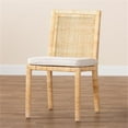 thumbnail image 6 of Bowery Hill Walnut Finished Wood and Rattan Dining Chair, 6 of 10