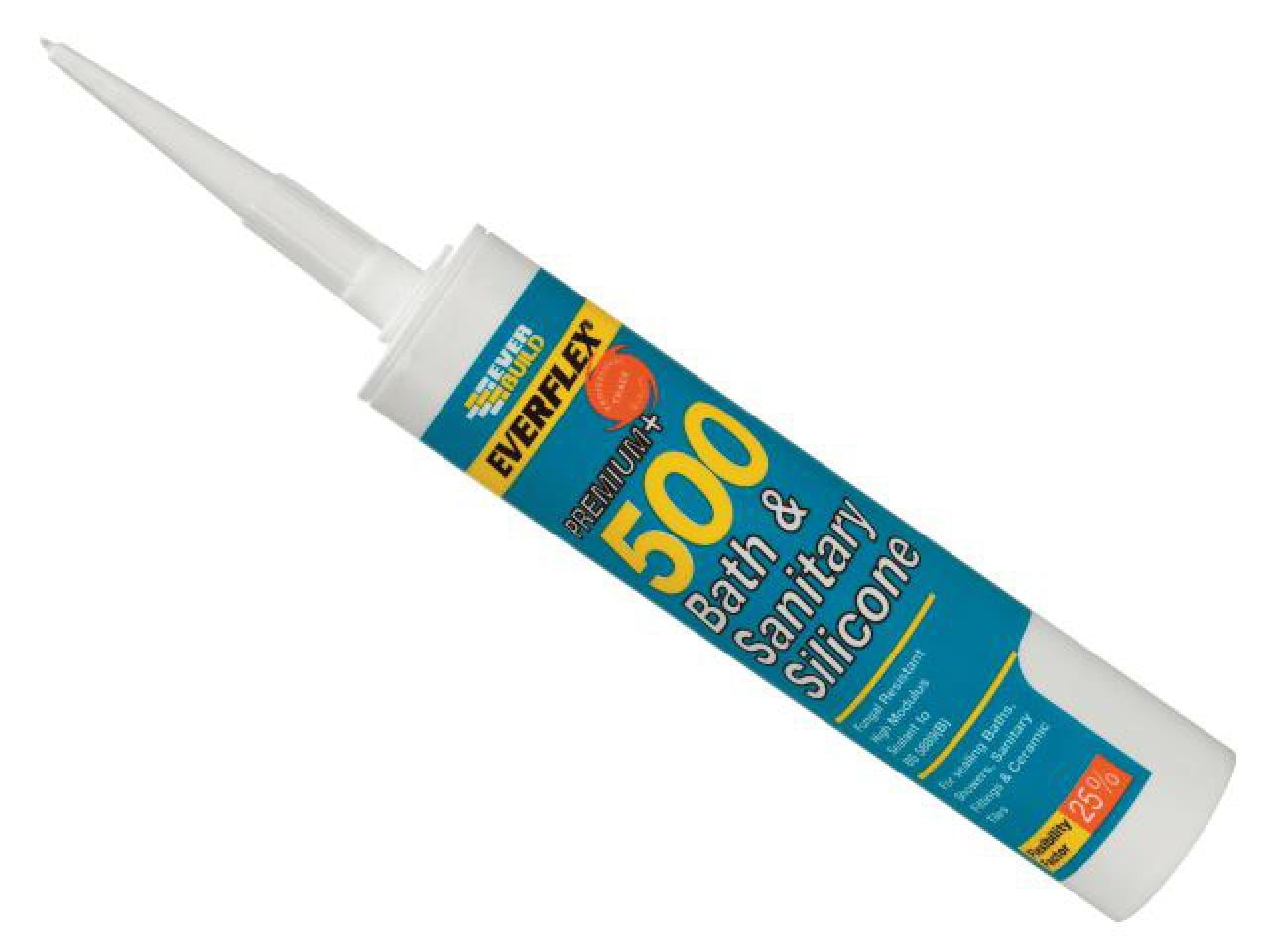 Everbuild 500 Bath & Sanitary Silicone Sealant Manhattan Grey 290ml
