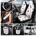 thumbnail image 2 of Qpednta 15Pcs Patriotic Bow Car Seat Covers Full Set Universal, Automotive Protector Set with Steering Wheel Cover, Seat Belt Cover, Trash Bin, Coasters, Air Vent Pouch, Universal for Sedans Suvs, 2 of 7