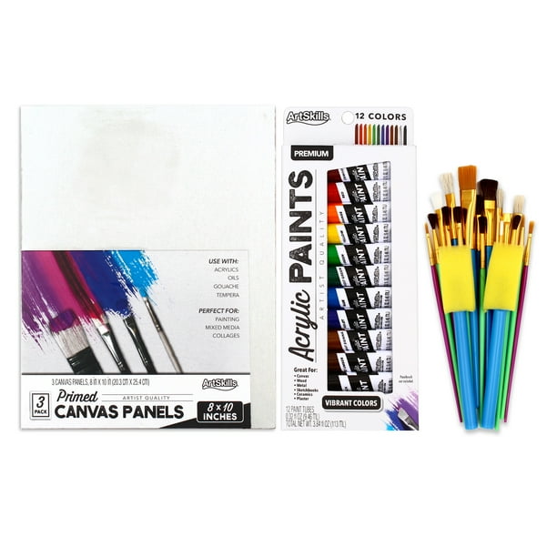 ArtSkills Art & Craft Kit with 40Pc of Assorted Paint Brushes, Acrylic