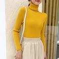 thumbnail image 2 of Women's Long Sleeve Turtleneck Lightweight Pullover Slim Shirt Top, 2 of 3
