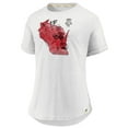 thumbnail image 2 of Women's Fanatics White Wisconsin Badgers True Classics Home State T-Shirt, 2 of 3
