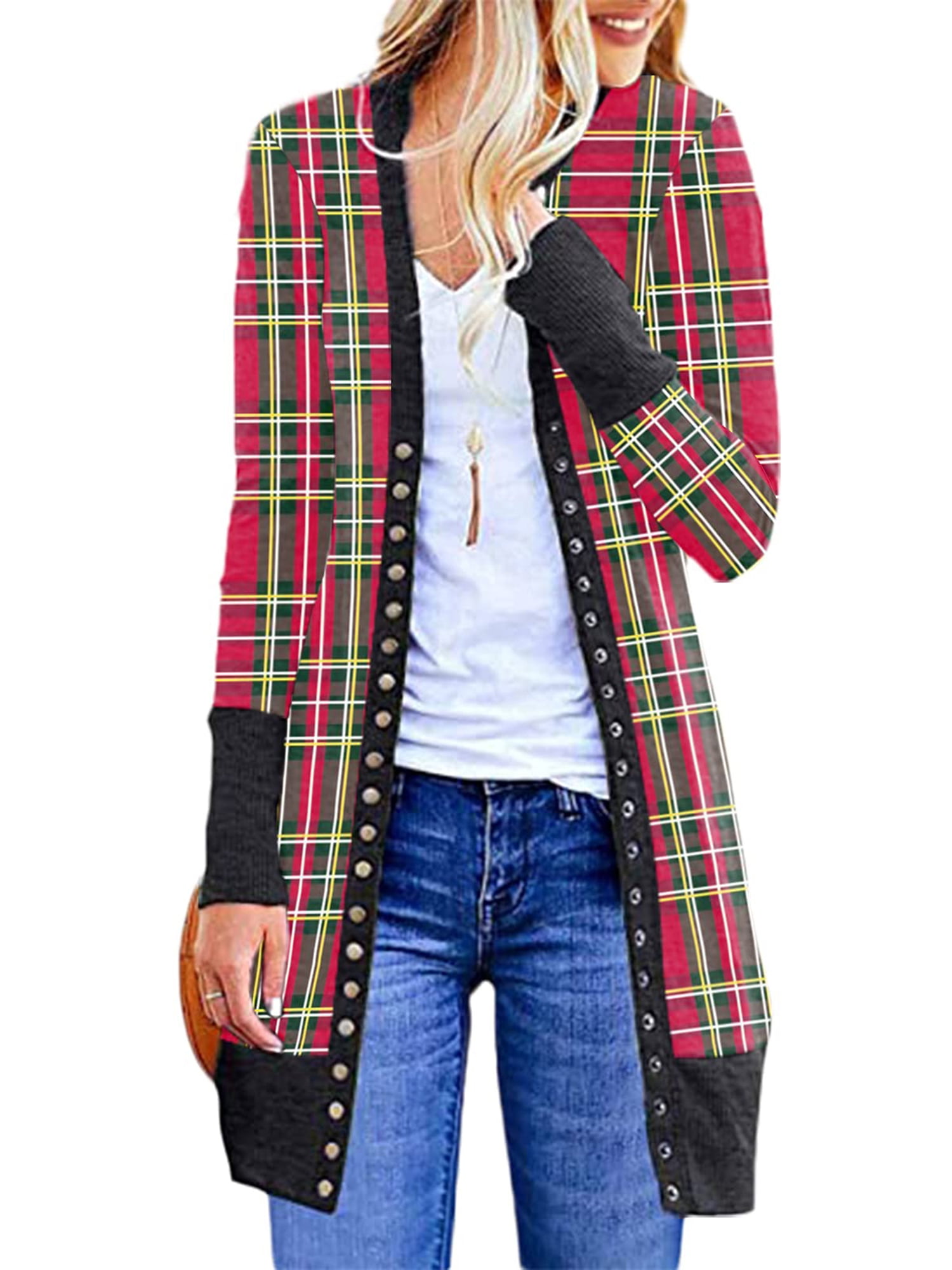 Snap Front Sweatshirt Cardigan