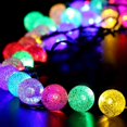 thumbnail image 5 of Guirnalda de 50 luces LED solares para exteriores, luces de jardín, bola de cristal, guirnalda navideña impermeable para decoración de jardín, 5 of 5