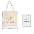 thumbnail image 3 of Stylish Canvas Tote Bag with " be your own motivation " in vibrant gradient colors perfect for shopping travel and parties, 3 of 4
