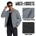 thumbnail image 6 of TACVASEN Men's Lightweight Windbreaker Jackets Full Zip Up Stylish Coat Business Casual Laydown Collar Work Dress with Zip Pockets Light Gray XL, 6 of 8