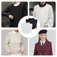thumbnail image 5 of 2 Colors Fake Collar Black White Detachable Collars Round Lapels Women Half Shirt Removable Neckline Trim Tops Blouses Inserts Garment, 5 of 5