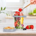 thumbnail image 6 of 4 Pack Overnight Oats Jars, Overnight Oats Container with Lid and Spoon, 10 oz overnight glasses, Cereal, Milk, Vegetable and Fruit Salad Storage Container with Measurement Marks, 6 of 7