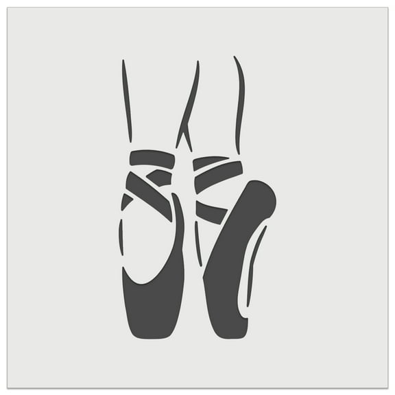 Ballerina on Toes Slippers Shoes Ballet Dance DIY Cookie Wall Craft Stencil - 5.5 Inch