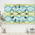 thumbnail image 3 of Designart 'Embossed Teal Pattern IV' Large Mid-Century Wall Clock, 3 of 3