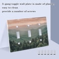 thumbnail image 3 of Yayeee Toggle Light Switch Wall Plate 3-Gang 6.37"x4.48" Decorative Outlet Cover, Mountains at Dawn, 3 of 7