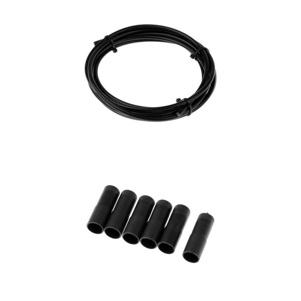 Funda de Freno para Bicicleta con Tubo Protector Cable Interior de Alta Resistencia Cubierta Plástica Duradera y Terminales Antipolvo Adecuada para Negro