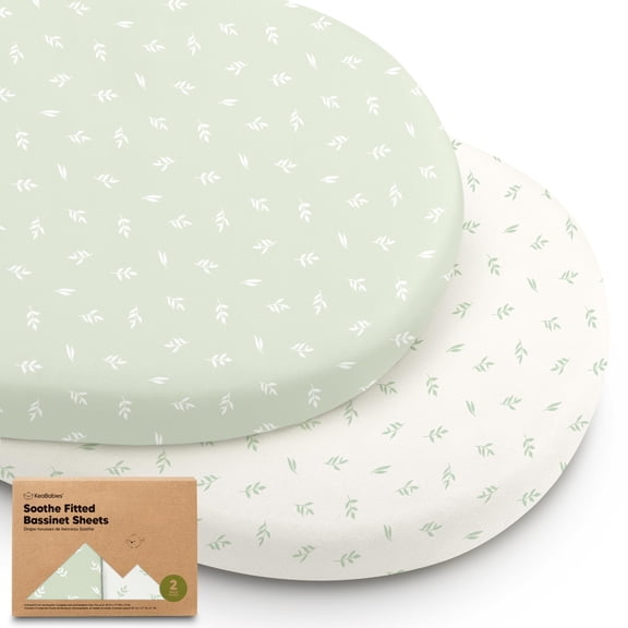 Sábanas de capazo KeaBabies Soothe, 100% algodón orgánico, paquete de 2
