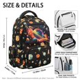 thumbnail image 5 of HELLHERO Front Pocket Backpack for Travel Scuola, Polyester Multi-Pockets Toddler Bookbag, Planets, 5 of 8