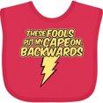 thumbnail image 3 of Inktastic These Fools Put My Cape on Backwards&reg; Bolt Yellow Boys or Girls Baby Bib, 3 of 4
