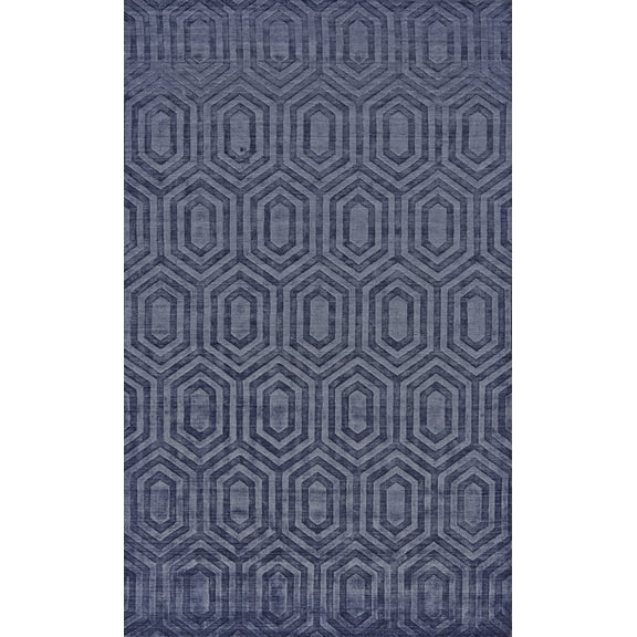 Feizy Gramercy Modern Geometric, Blue, 2' x 3' Accent Rug Sheen Fade Resistant Global Diamond Design Carpet for Living Dining Bed Room