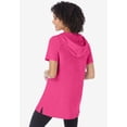 thumbnail image 2 of Woman Within Plus Size Short-Sleeve Hoodie, 2 of 4