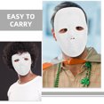 thumbnail image 2 of KAKOWELY 3 máscaras DIY, máscaras blancas para pintar para Halloween, máscaras blancas para fiestas, máscaras blancas para Halloween, máscaras blancas en blanco., 2 of 4